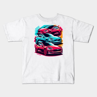 Tesla Model S Kids T-Shirt